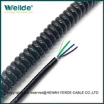 4 kärna 1.0mm2 spiralkabel