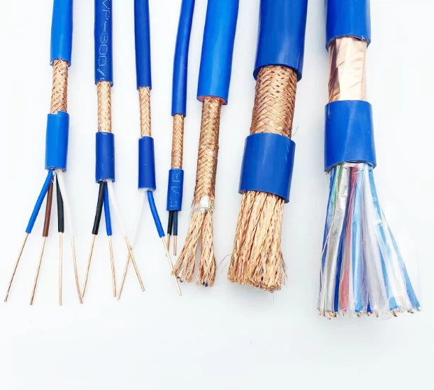 Blue Copper wire Braided Shielded Control Cable
